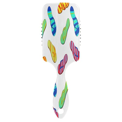 Bunte Flip-Flops, weiße Haarbürste, entwirrende Haarbürste, Haarkämme, Damen-Zubehör Bunte Flip-Flops, weiße Haarbürste, entwirrende Haarbürste, Haarkämme, Damen-Zubehör von RPLIFE