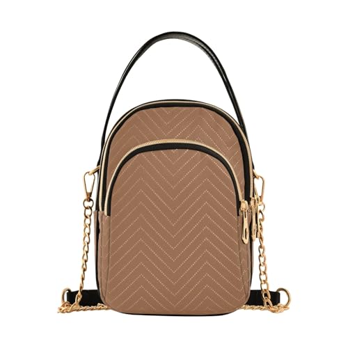 Camel Gesteppte Umhängetasche Crossbody Handytasche von RPLIFE