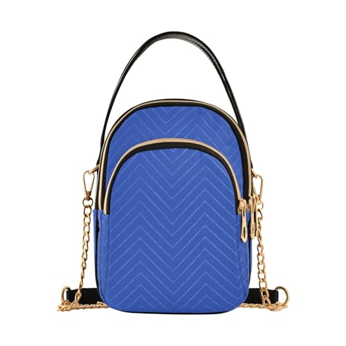 Cerulean Blue gesteppte Umhängetasche, Umhängetasche, Handy-Tasche von RPLIFE