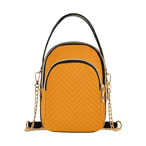 Dunkelorange gesteppte Geldbörse Crossbody Handytasche von RPLIFE