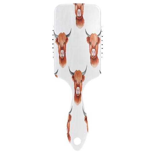 Highland Cows Kissen Haarbürste, antistatische Bürste, gesunde Haarbürste, einfache Haarbürste Highland Cows Kissen Haarbürste, antistatische Bürste, gesunde Haarbürste, einfache Haarbürste von RPLIFE