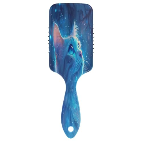 Katze aussehende blaue Sterne Kissen Haarbürste, Entwirrungskamm, gesunde Haarbürste, professionelle Entwirrungsbürste Katze aussehende blaue Sterne Kissen Haarbürste, Entwirrungskamm, gesunde Haarbürste, professionelle Entwirrungsbürste von RPLIFE