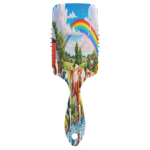 Kühe Regenbogen Blau Himmel Haar Kissen Kamm, Entwirrungsbürste Kamm, Kamm Gesundes Haar, Bürstenkamm Haar Kühe Regenbogen Blau Himmel Haar Kissen Kamm, Entwirrungsbürste Kamm, Kamm Gesundes Haar, Bürstenkamm Haar von RPLIFE