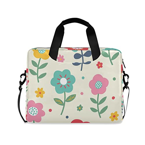 Laptoptasche für Damen und Herren, Messenger Bag für 15 15,6 16 Zoll Laptop, Blumen Blumen Laptop Tote Bag Aktentasche, Blumen Floral 15, Einheitsgröße von RPLIFE