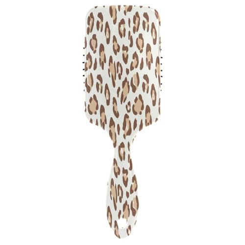 Leopardenmuster Weich Braun Beige Massagekamm Haarbürste Entwirrungsbürste Kamm Haarbürste Herren von RPLIFE