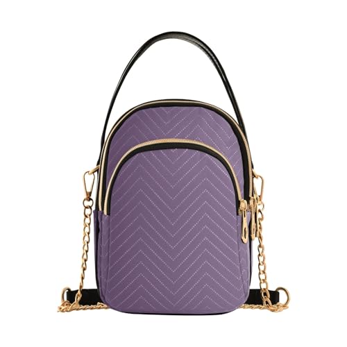 Lila Gradient gesteppte Schultertasche für Damen, kleine Handtasche von RPLIFE