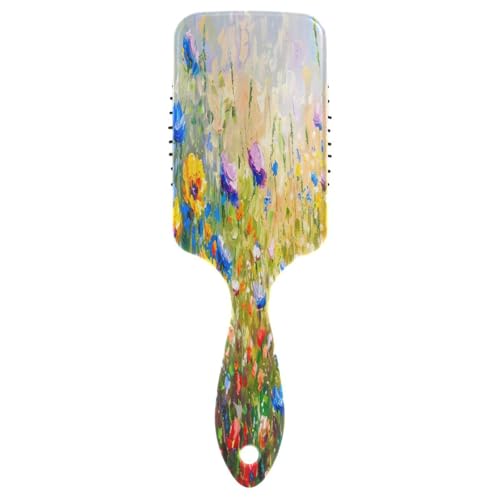 Malerei Wildblumen Frühling Haar Kissen Kamm, Kämme Frauen antistatisch, gesunde Haarbürste, Haarmassagegerät Malerei Wildblumen Frühling Haar Kissen Kamm, Kämme Frauen antistatisch, gesunde Haarbürste, Haarmassagegerät von RPLIFE