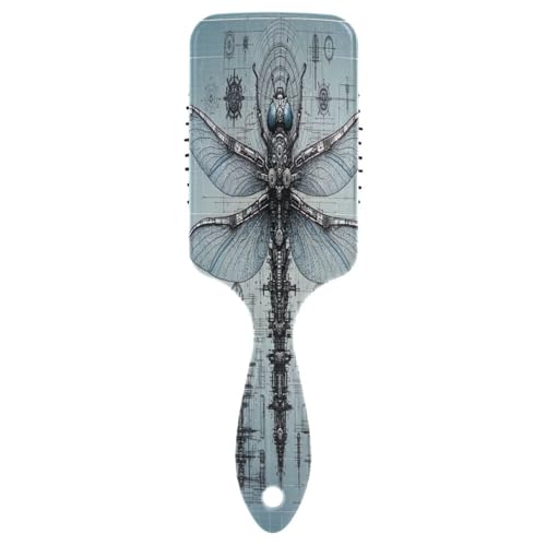 Mechanischer Libellen-grauer Kissen-Kamm, antistatische Haarbürste, entwirren Haarbürste der Frauen von RPLIFE