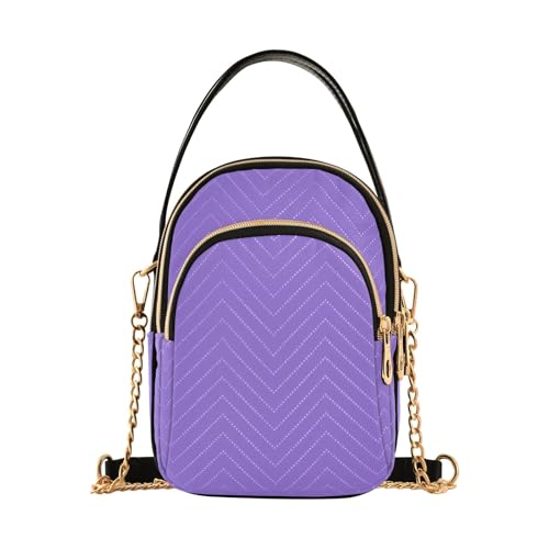 Mittelgroße violette gesteppte Geldbörse Crossbody Handytasche Crossbody für Damen von RPLIFE