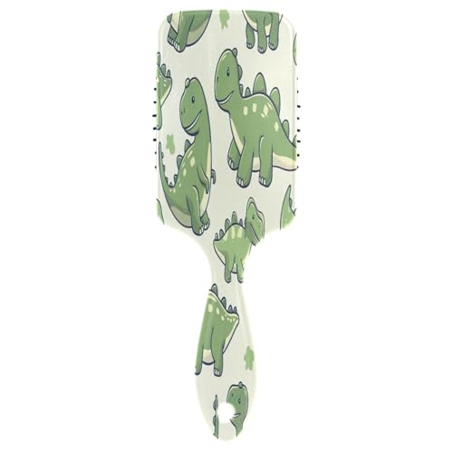 Niedliche grüne Dinosaurier-3D-Haarbürste, Entwirrungsbürste, Kamm, gesunde Haarbürste Damen, Stylingbürste von RPLIFE