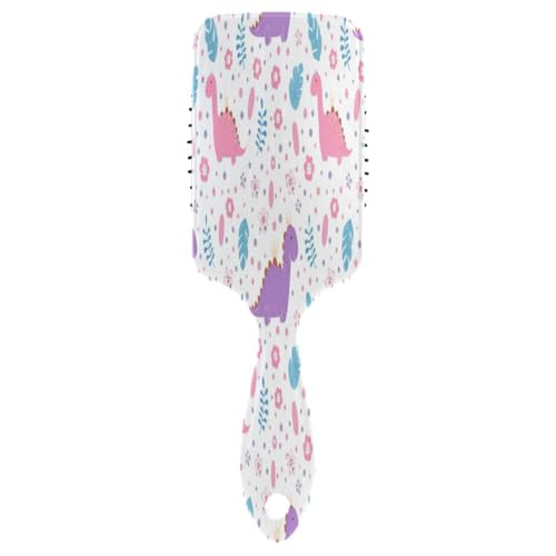 Niedlicher pastellfarbener Cartoon-Dinosaurier-Luftkissen-Massagekamm, antistatischer Kamm, gesunde Haarbürste für Damen, leicht zu reinigender Kamm von RPLIFE