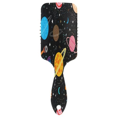 Playful Coloful Planets Black Cushion Brush, Hair Detangler Brushes, Hair Comb Women Playful Coloful Planets Black Cushion Brush, Hair Detangler Brushes, Hair Comb Women von RPLIFE