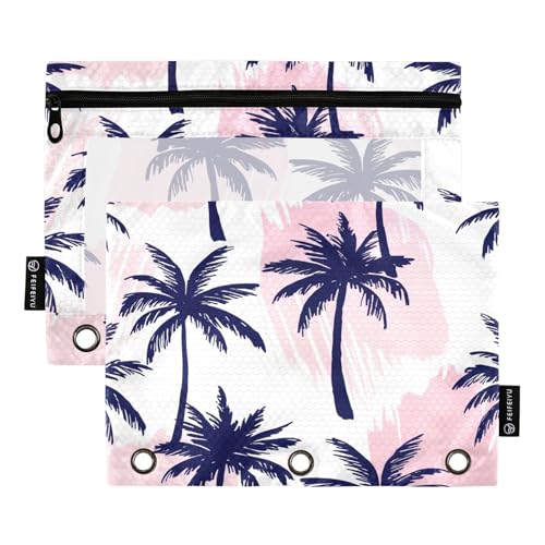 RPLIFE 17syg5ggqjq95d Federmäppchen mit 3 Löchern und transparentem Fenster, 2 Stück, für Jungen und Kinder, Schulbedarf, 24,9 x 17,8 cm von RPLIFE