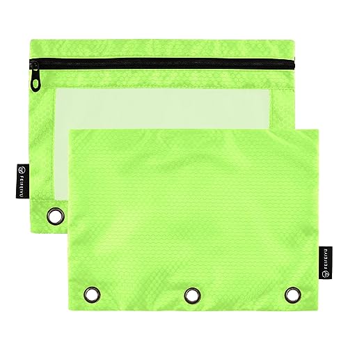 RPLIFE 3 Ring Pouch Clear Pencil Pouch, Binder Pouch Large, Zipper Pouch for School, Boys Zippered Pencil Pouch (One Size x 2) von RPLIFE