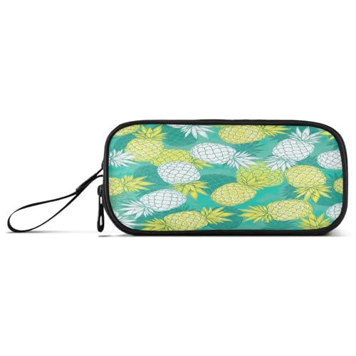 RPLIFE Ananas Gelber Stift Bleistift und Marker Etuis Reißverschluss Federmäppchen Kinder Federmäppchen von RPLIFE