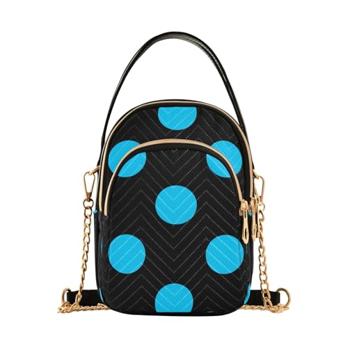 RPLIFE Big Blue Polka Dot gesteppte Crossbody-Tasche Schultertaschen für Damen Trendy von RPLIFE