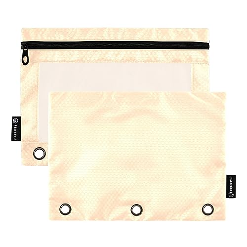 RPLIFE Binder Zipper Pouch Clear PVC Pencil Pouch, Large Pencil Pouch with Grommets, Zipper Crayon Pouch, Zippered Pencil Pouches Boys (One Size x 2) von RPLIFE