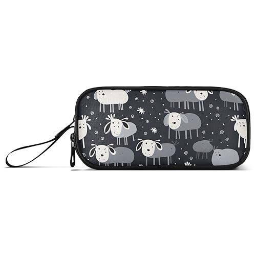 RPLIFE Black and White Sheep Basic Pencil Case Classic Pocket Pencil Case Pencil Box for Boys von RPLIFE