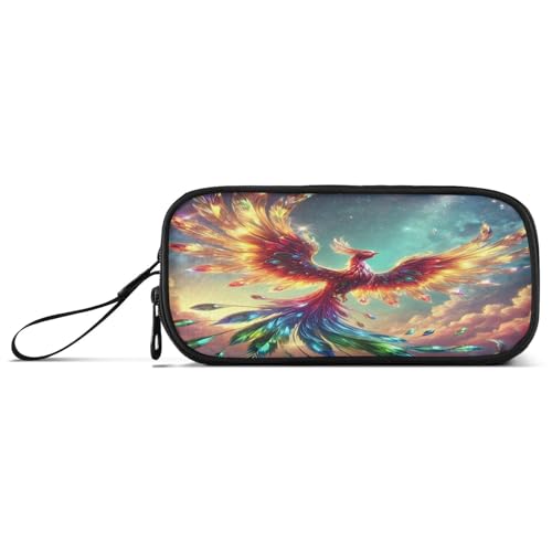 RPLIFE Bright Phoenix Print Pen and Pencil Case, Canvas Pencil Pouch, Pencil Case for College Student von RPLIFE