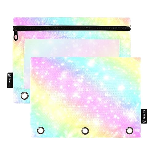 RPLIFE Buch Binder Pouch Clear View Stoff Zipper Pouch, Reißverschluss Flach Bleistift Fall Schule Bleistift Pouch, Jungen Reißverschluss Bleistift Pouch (One Size x 2) von RPLIFE