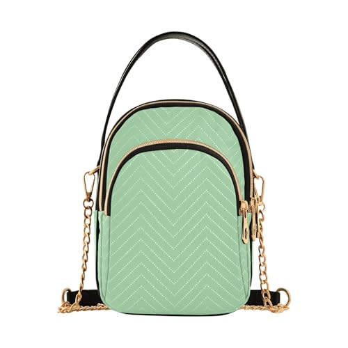 RPLIFE Celadon Gesteppte Geldbörse mit Kette Reisehandtasche von RPLIFE