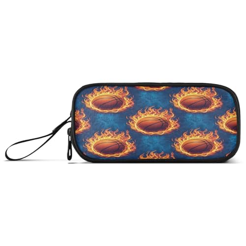 RPLIFE Coole Basketbälle blau Federmäppchen Große Federmäppchen Kinder Federmäppchen von RPLIFE