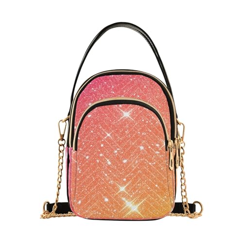 RPLIFE Damen-Crossbody-Tasche mit Glitzer, Orange von RPLIFE