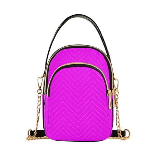 RPLIFE Damen Umhängetasche, Handytasche, mit Schultergurt, Magenta Fuchsia von RPLIFE