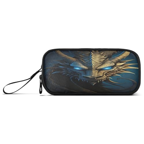 RPLIFE Dragon Navy Schwarz Federmäppchen Stoff Federmäppchen Federmäppchen Erwachsene von RPLIFE