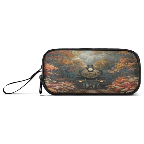 RPLIFE Federmäppchen, Motiv: Sommerzug bis Herbst, elastisches Federmäppchen, Federmäppchen für Erwachsene von RPLIFE