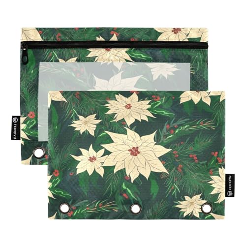 RPLIFE Federmäppchen mit 3 Löchern, durchsichtiges Federmäppchen mit Reißverschluss vorne, für Jungen und Mädchen, 24,9 x 17,8 cm, cremefarben, 2 Stück RPLIFE Federmäppchen mit 3 Löchern, durchsichtiges Federmäppchen mit Reißverschluss vorne, für Jungen und Mädchen, 24,9 x 17,8 cm, cremefarben, 2 Stück von RPLIFE