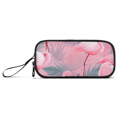 RPLIFE Federmäppchen mit Flamingos, groß, mit mehreren Fächern, Rosa von RPLIFE