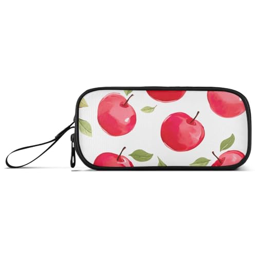 RPLIFE Federmäppchen mit Früchten in Aquarellmalerei, mehrere Taschen, niedliches Federmäppchen für die Schule von RPLIFE