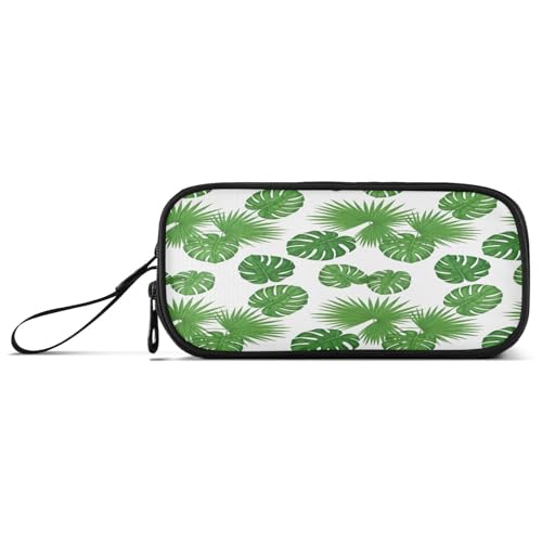 RPLIFE Federmäppchen mit Palmenblättern, weißes Federmäppchen, Leinwand, für Erwachsene von RPLIFE