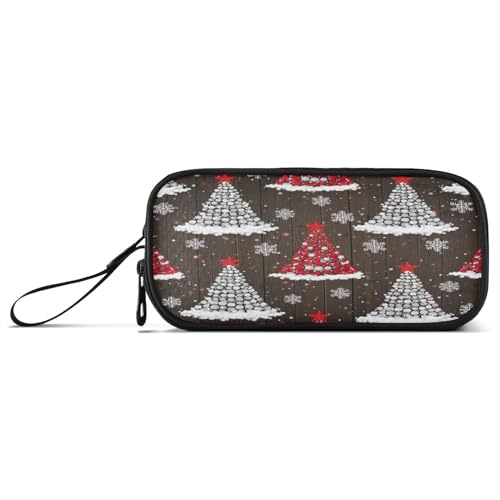 RPLIFE Federmäppchen mit Weihnachtsbäumen und Punkten, Federmäppchen mit Fächern, Mäppchen für Mädchen von RPLIFE