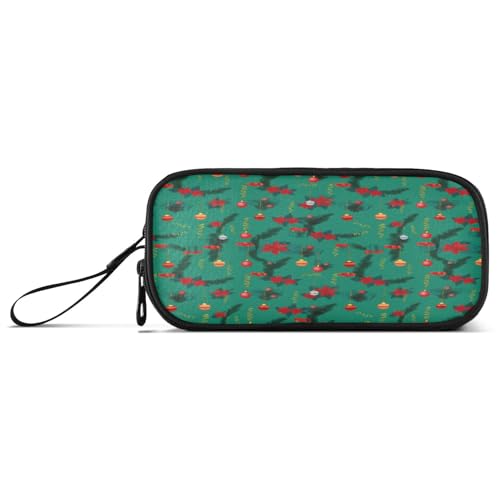 RPLIFE Federmäppchen mit Weihnachtsdekoration, Grün, Federmäppchen mit Reißverschluss, niedliches Federmäppchen für die Schule RPLIFE Federmäppchen mit Weihnachtsdekoration, Grün, Federmäppchen mit Reißverschluss, niedliches Federmäppchen für die Schule von RPLIFE