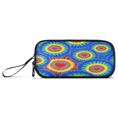 RPLIFE Federmäppchen mit buntem Batikdesign, mit Reißverschluss, großes Federmäppchen mit Reißverschluss von RPLIFE