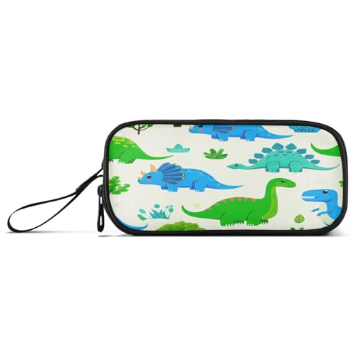 RPLIFE Federmäppchen mit niedlichem Cartoon-Dinosaurier-Motiv, großes Federmäppchen mit Reißverschluss, Schulbedarf für Teenager-Mädchen von RPLIFE