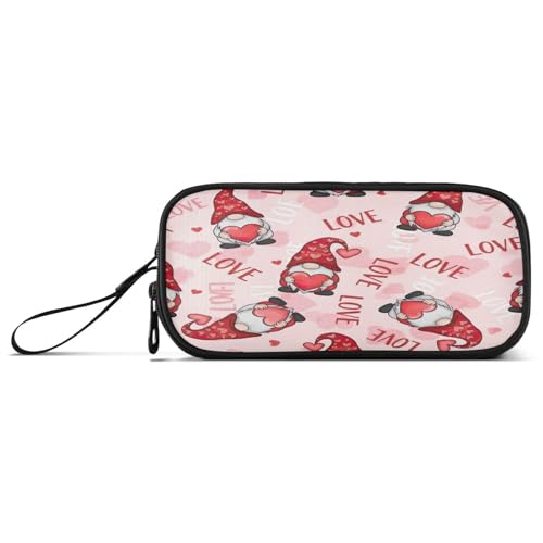 RPLIFE Federmäppchen mit niedlichen Zwergen, rote Hüte, Herzen, großes Federmäppchen, Kinder-Federmäppchen von RPLIFE