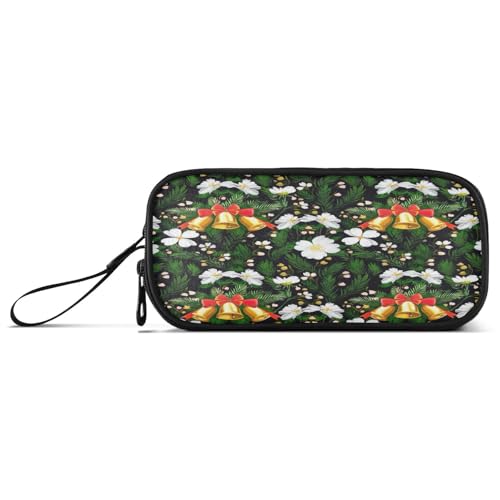 RPLIFE Federmäppchen mit weißen Winterblumen, Stoff, Federmäppchen für Kinder von RPLIFE