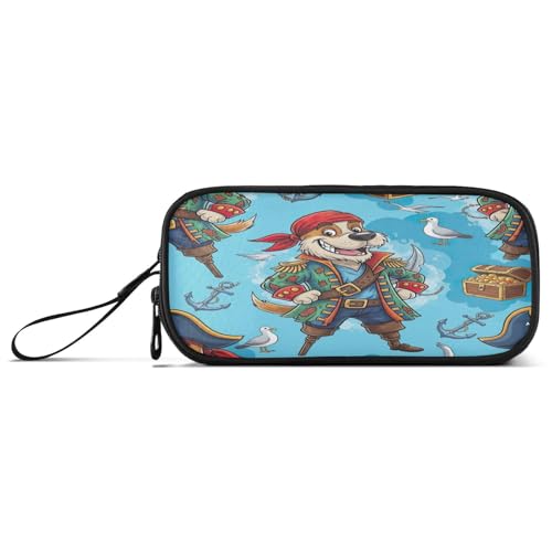 RPLIFE Funny Dogs Blue Basic Federmäppchen, Stoffmäppchen, weiches Federmäppchen von RPLIFE