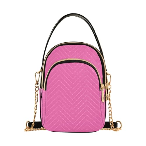 RPLIFE Gesteppte Geldbörse, Umhängetasche, Reisehandtasche, Hot Pink von RPLIFE