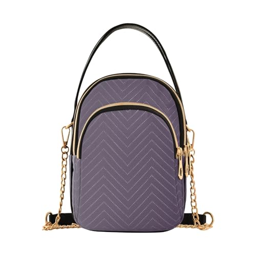 RPLIFE Gesteppte Geldbörse mit Ledergriff, Grau von RPLIFE