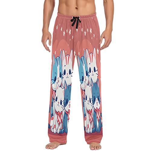 RPLIFE Herren-Pyjamahose, Herren-Pyjamahose, weich, Herren-Pyjamahose, Kätzchen-Familie, XL von RPLIFE