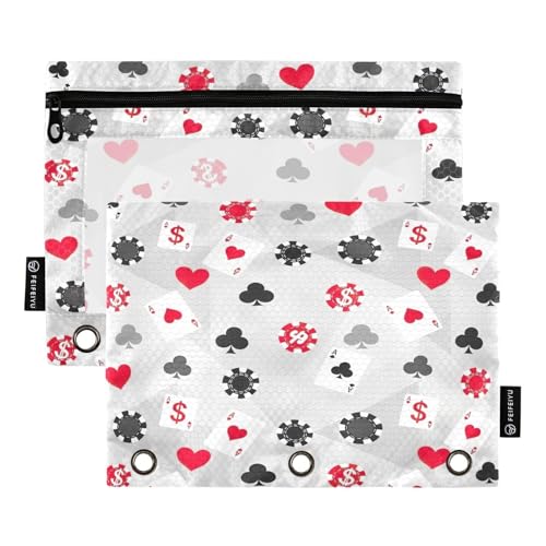 RPLIFE Karten 2er-Pack Buchbinder-Tasche für Kinder, Schule, großes Federmäppchen für Jungen und Mädchen, 24,9 x 17,8 cm von RPLIFE