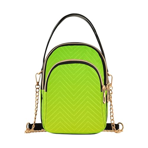 RPLIFE Kleine Damenhandtaschen und Geldbörsen mit Farbverlauf, Grün / Gelb von RPLIFE