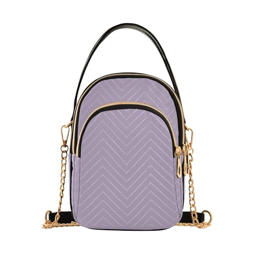 RPLIFE Light Violet Damen Crossbody Taschen Gesteppte Geldbörse mit Kette Handy Geldbörse Handtasche von RPLIFE