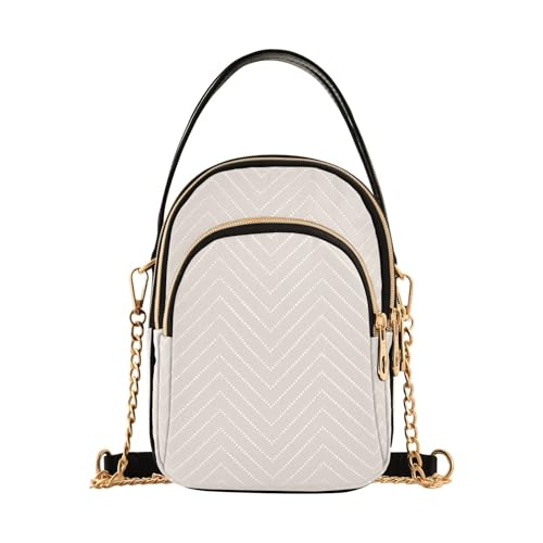 RPLIFE Linen Damen Crossbody Taschen Gesteppte Geldbörse mit Kette Handy Geldbörse Handtasche von RPLIFE