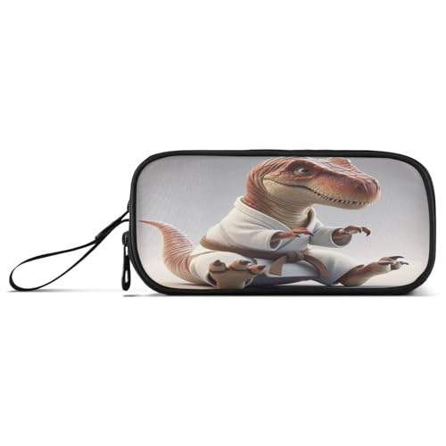 RPLIFE Lustiges Federmäppchen mit Dinosaurier-Karate-Motiv, Federmäppchen, großes Fassungsvermögen, Teenager-Mädchen-Federmäppchen von RPLIFE