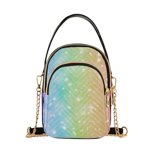 RPLIFE Magic Glitter Rainbow Crossbody Taschen für Reisen Reisen Handtaschen von RPLIFE